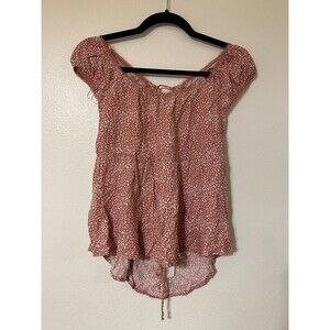 NWT Urban Romantics Open Back Blouse RUST - SIZE M -